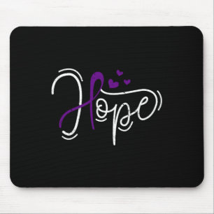 Tapis De Souris Ruban Violet Espoir Surdosage Sensibilisation à la