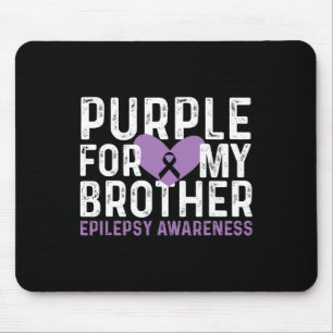 Tapis De Souris Ruban Violet Pour Mon Frère Sensibilisation à l'Ép