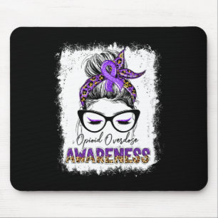 Tapis De Souris Ruban Violet Sensibilisation à l'Overdose d'Opioïd
