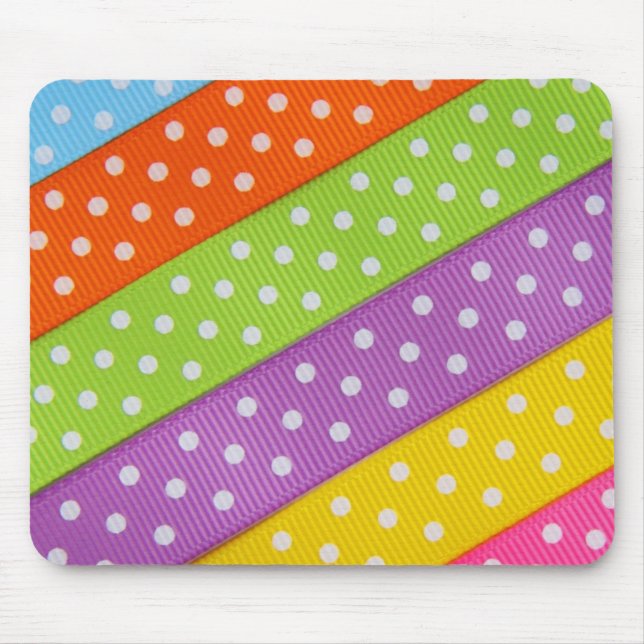Tapis de souris Rubans à pois (Devant)
