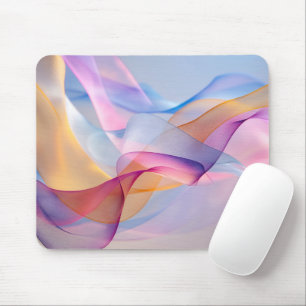 Tapis De Souris Rubans colorés abstraits ondoyants