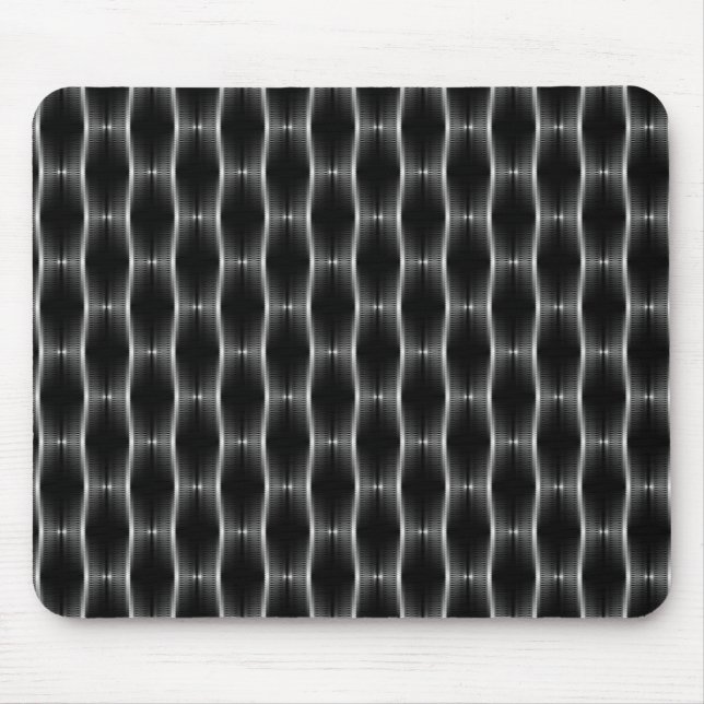 Tapis De Souris Rubans en métal noir Jet Mousepad (Devant)