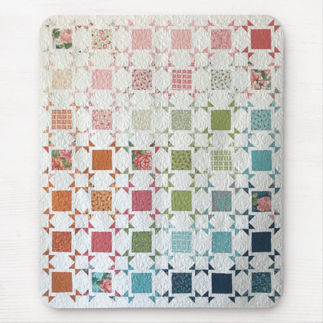 Tapis De Souris Rubans et carreaux Rose (Devant)