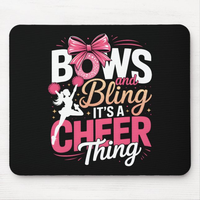 Tapis De Souris Rubans et strass, c'est une chose de cheerleading  (Devant)