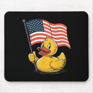 Tapis De Souris Rubber Duck Usa Drapeau Fête de l'Indépendance Bai