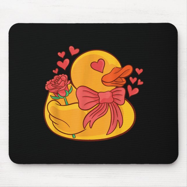 Tapis De Souris Rubber Duck Valentines Day Rubber Duckie  (Devant)