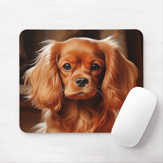 Tapis De Souris Ruby Cavalier King Charles Spaniel (Avec souris)