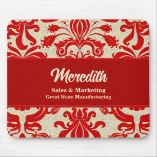 Tapis De Souris Ruby Red Swirl Business Office Thème