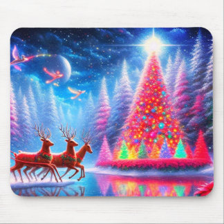 Tapis De Souris Rudolph + Deux rennes s'apprêtent à aider le Père