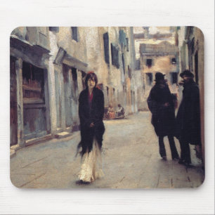 Tapis De Souris Rue à Venise (Elegant Woman) (Chanteur Sargent)