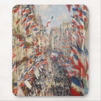 Tapis De Souris Rue Montorgueil, 30ème de juin 1878 - Claude Monet