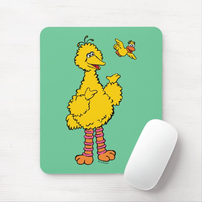 Tapis De Souris Rue Sésame | Big Bird & Little Bird (Avec souris)