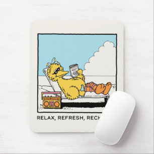 Tapis De Souris Rue Sésame Big Bird Relax Refresh Recharge