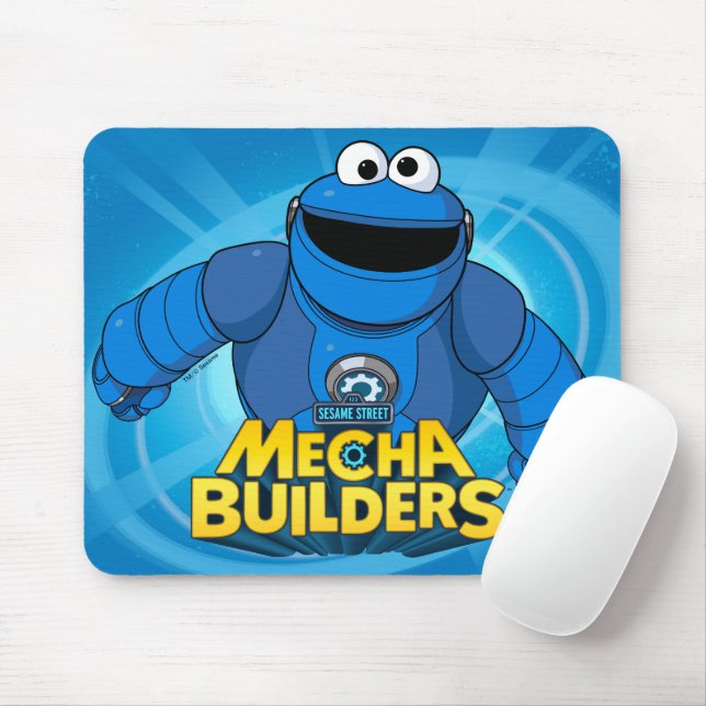 Tapis De Souris Rue Sésame | Méca Builders Cookie In Action (Avec souris)