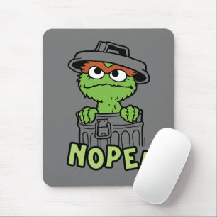 Tapis De Souris Rue Sésame Oscar le Grouch Nope!