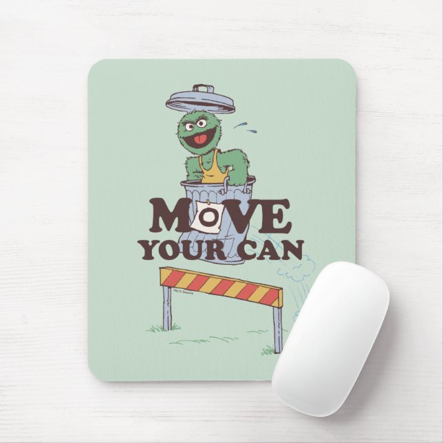 Tapis De Souris Rue Sésame | Oscar the Grouch Move Your Can (Avec souris)