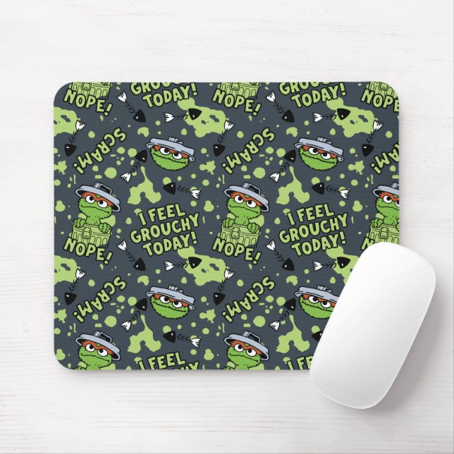 Tapis De Souris Rue Sésame | Oscar the Grouch Phrase Motif (Avec souris)