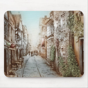 Tapis De Souris Rues de Paris, France - Art Vintage pastoral