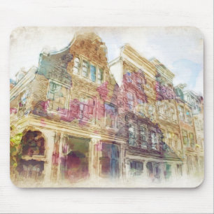 Tapis De Souris Rues de vieil Amsterdam