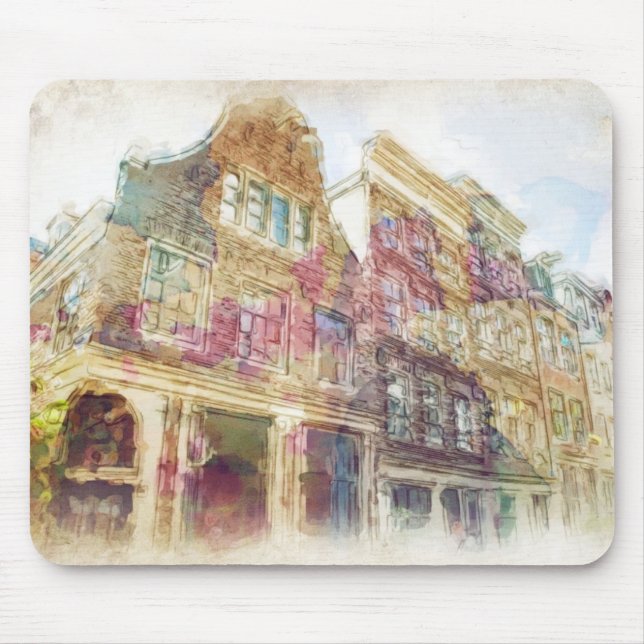 Tapis De Souris Rues de vieil Amsterdam (Devant)