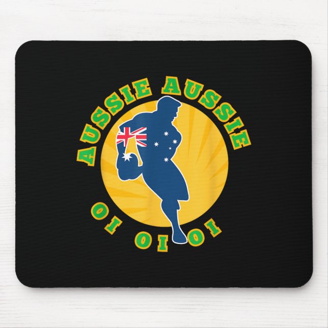 Tapis De Souris Rugby Australie, Wallabies Aussie Aussie Aussie Oi (Devant)