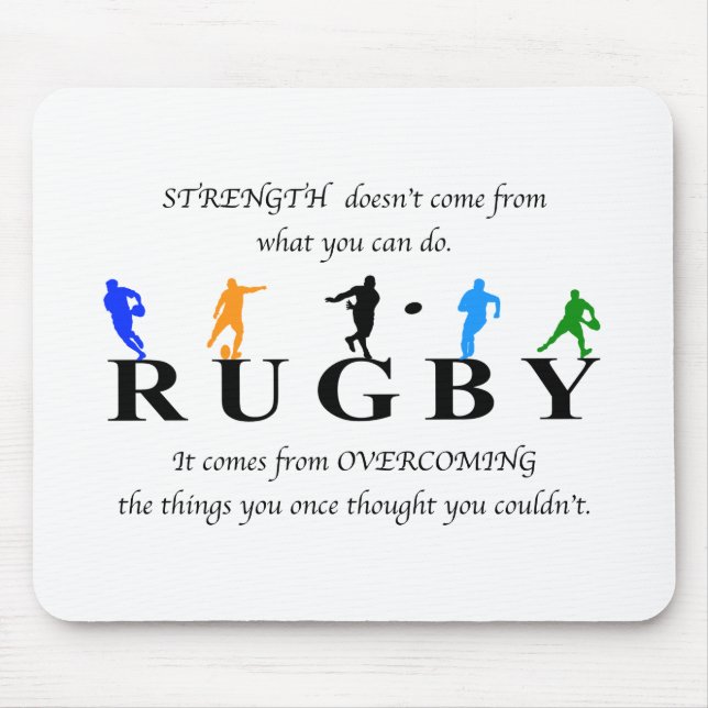 Tapis De Souris Rugby Inspirational (Devant)