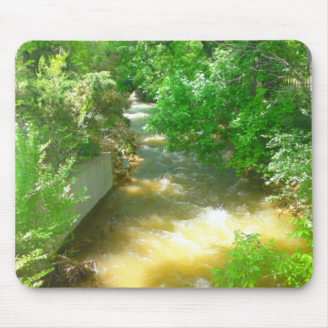 Tapis De Souris Ruisseau sous les arbres Mousepad (Devant)