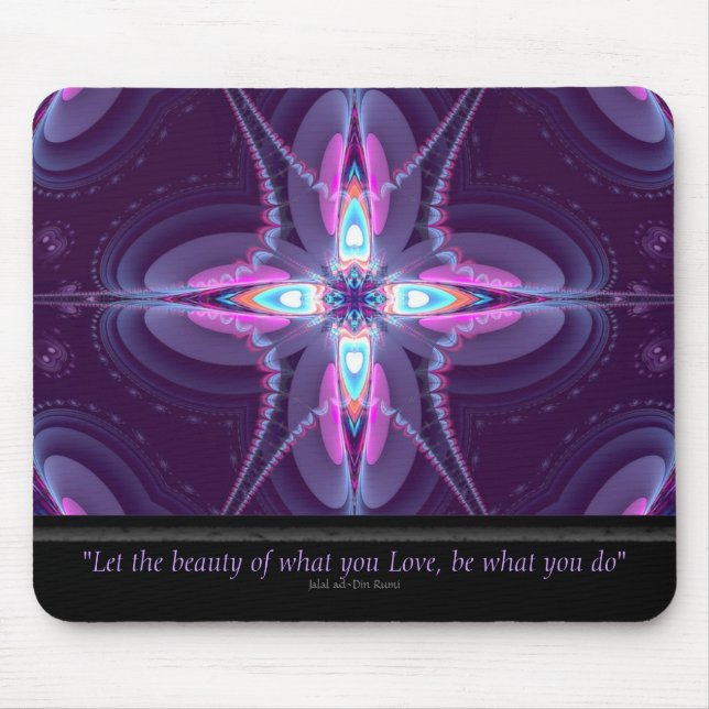 Tapis De Souris Rumi Wisdom : Fractal Art Mousepad (Devant)