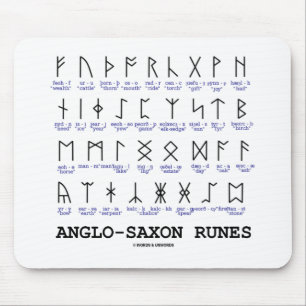 Tapis De Souris Runes anglo-saxonnes (Cryptographie Linguistique)