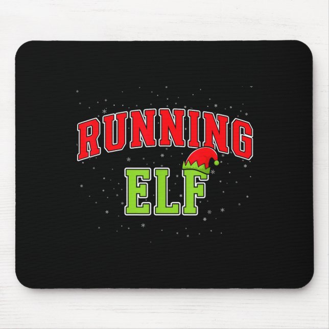 Tapis De Souris Running Elf Christmas Family Matching Group Xmas R (Devant)