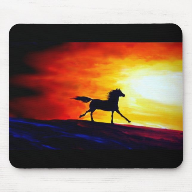 Tapis De Souris Running Horse Freedom appelle Modèle artistique Ab (Devant)