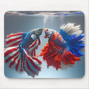 Tapis De Souris Russe contre Américain Betta Fish