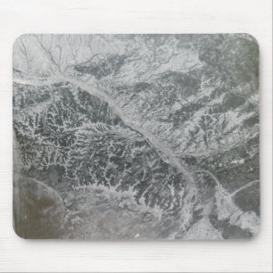 Tapis De Souris Russie centrale neigeuse et brumeuse montrant Ob R