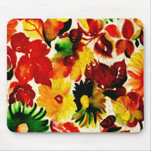 Tapis De Souris Rustic Nature Fall Leaves Painting