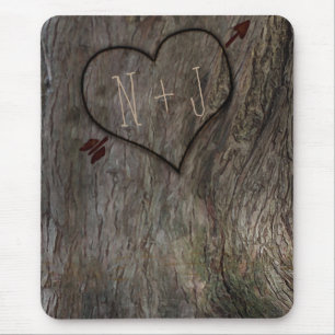 Tapis de souris rustique de campagne avec arbre +