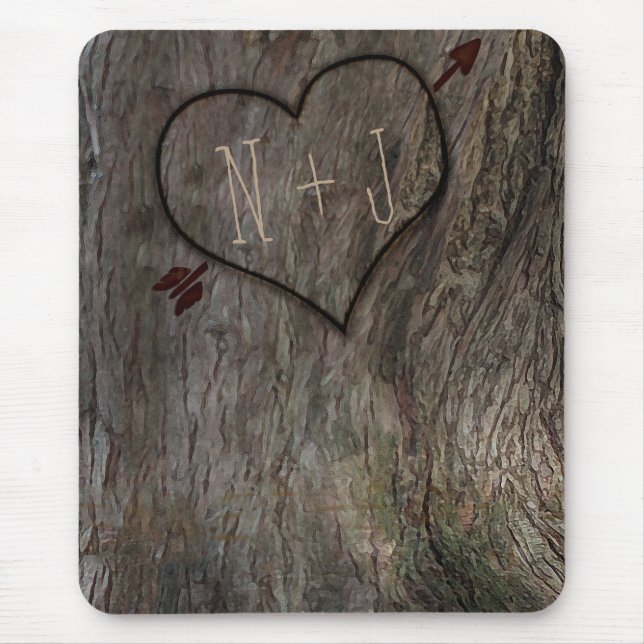 Tapis de souris rustique de campagne avec arbre +  (Devant)