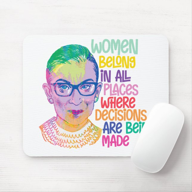 Tapis De Souris Ruth Bader Ginsburg Femmes Dans Tous Les Endroits (Avec souris)