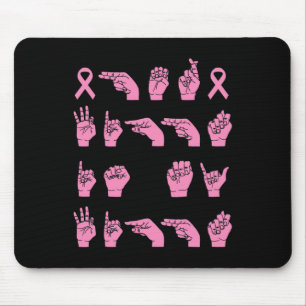 Tapis De Souris Sa Lutte Est Ma Lutte Langue Des Signes Cancer Du