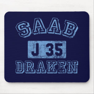 Tapis De Souris Saab Draken - BLEU