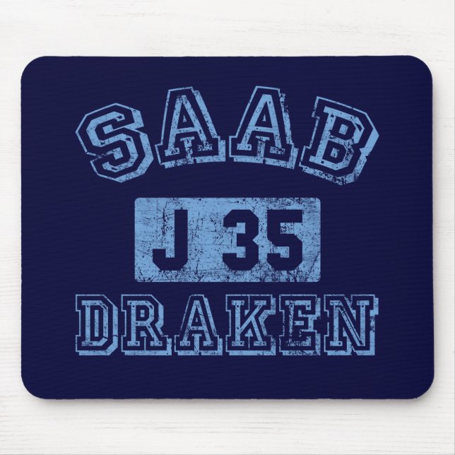 Tapis De Souris Saab Draken - BLEU (Devant)