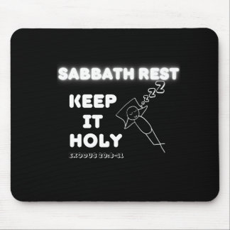 Tapis De Souris Sabbath Repos Gardez-Le Saint Design Graphique