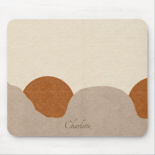 Tapis De Souris Sable en terre cuite Boho personnalisé Abstrait