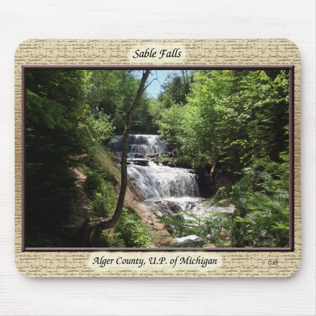 Tapis De Souris Sable Falls encadré mousepad (Devant)