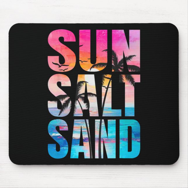 Tapis De Souris Sable Soleil Sable Vacances été Hawaii Beach Funny (Devant)