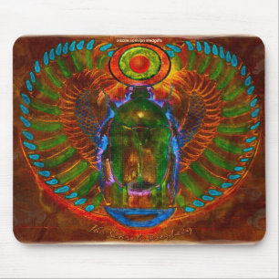 Tapis De Souris Sacré Scarab Beetle Art égyptien antique Mousepad