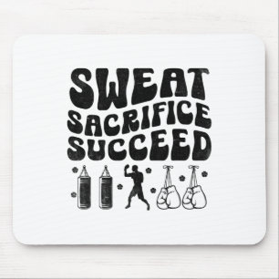 Tapis De Souris Sacrifice de sueur Réussir Boxeur Sports Force Ath