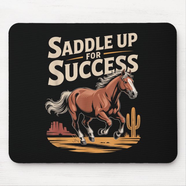 Tapis De Souris Saddle Up For Success Western Motivation  (Devant)