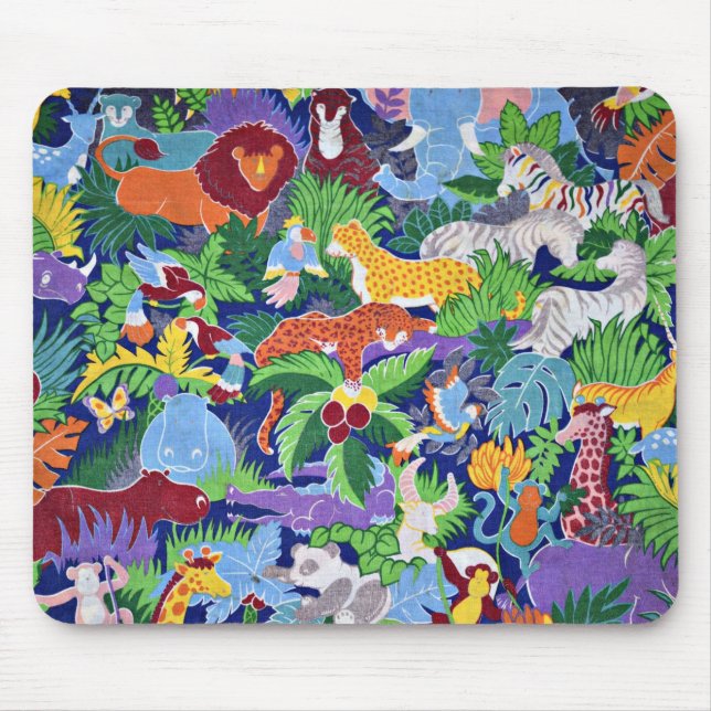 Tapis De Souris Safari animals colorful pattern (Devant)