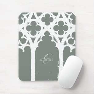 Tapis De Souris Sage de calligraphie de fenêtre gothique minimalis