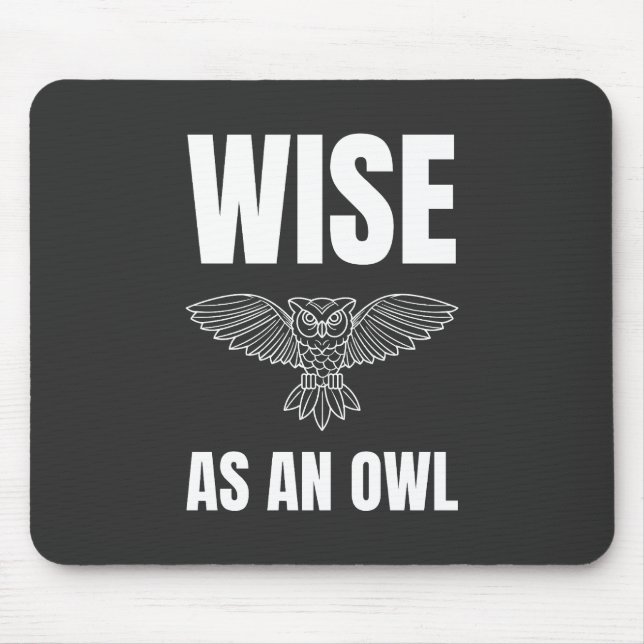 Tapis De Souris Sage en hibou (Devant)